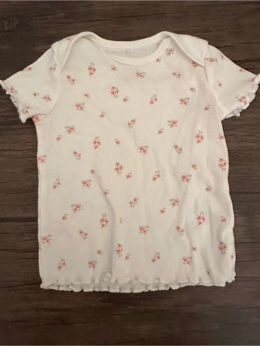 Carter's Sage Green Waffle Romper + Cream Floral Romper